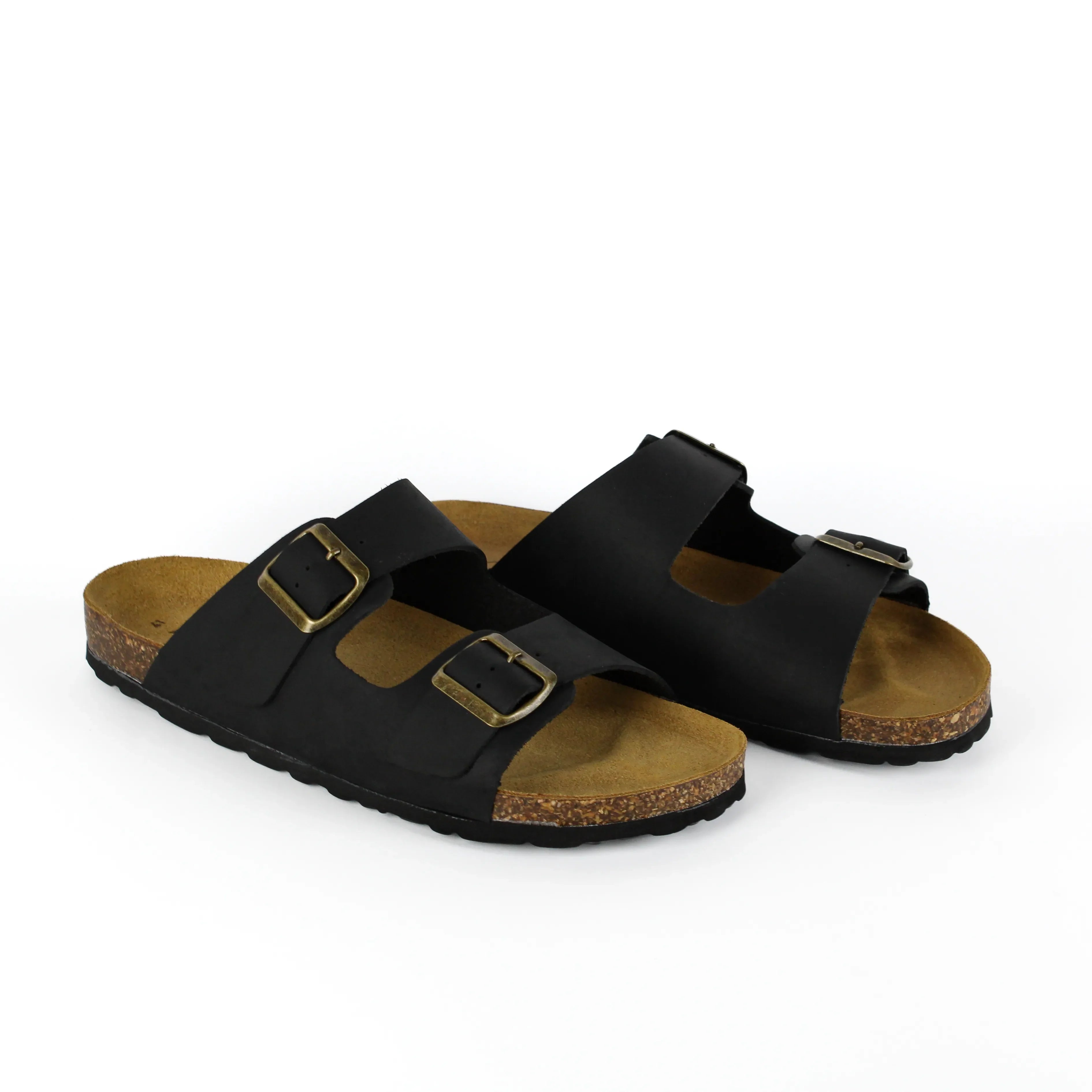 Sandalias Positano en Piel Auténtica Negra