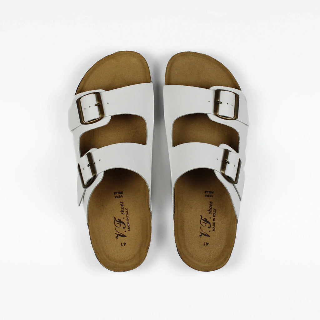 Sandalias Positano en Piel Auténtica Blanca