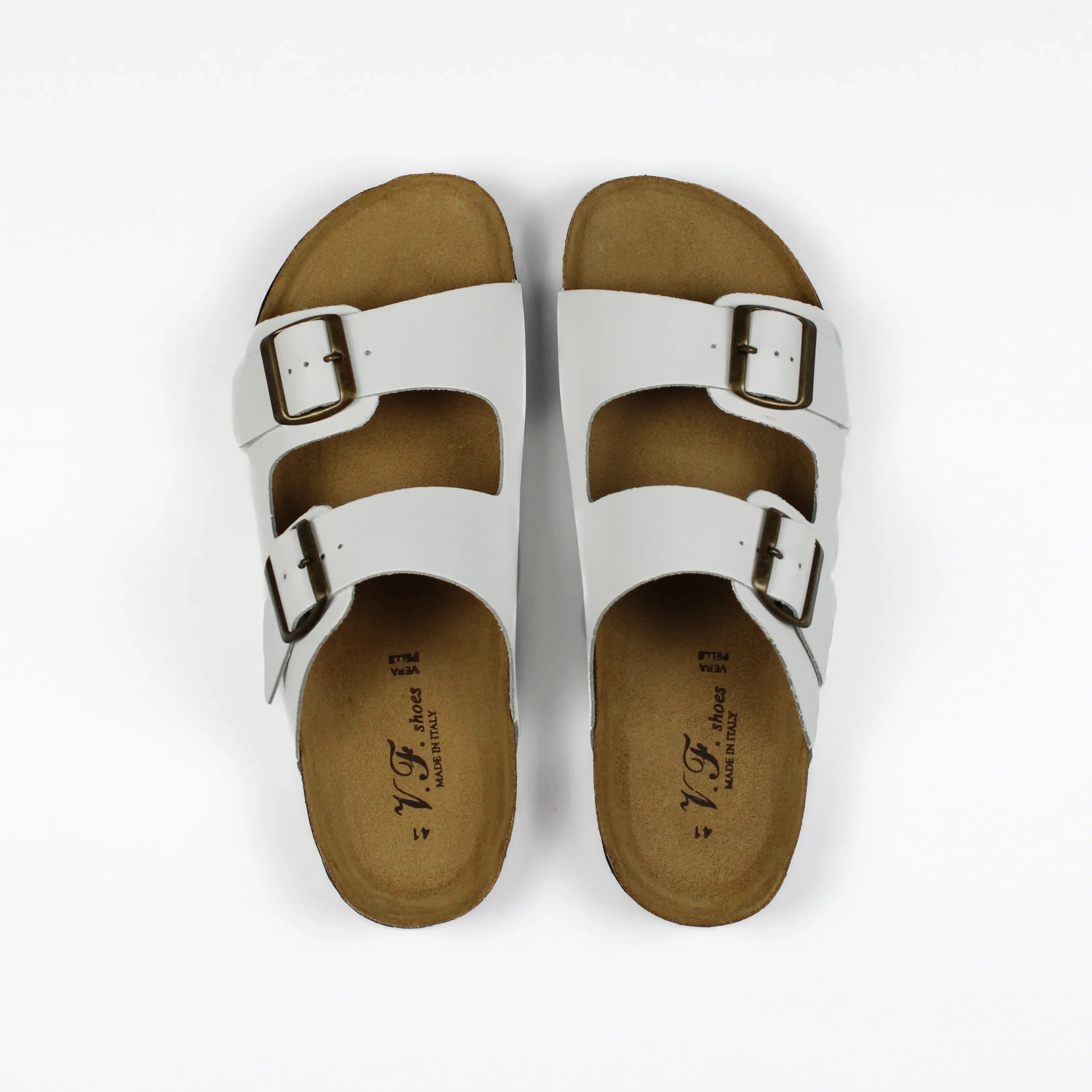 Sandalias Positano en Piel Auténtica Blanca