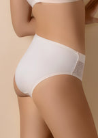 Braga de talle alto con tejido suave y encaje floral frontal - mod. Braga Mara