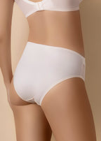 Braga de talle alto con tejido suave y encaje floral frontal - mod. Braga Mara