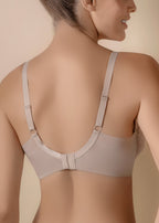 Sujetador de encaje floral transparente con aros, sin relleno y banda de tul - mod. Melany