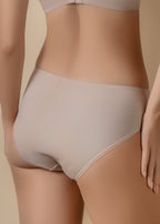 Braga de talle alto con tejido suave y encaje floral frontal - mod. Braga Mara