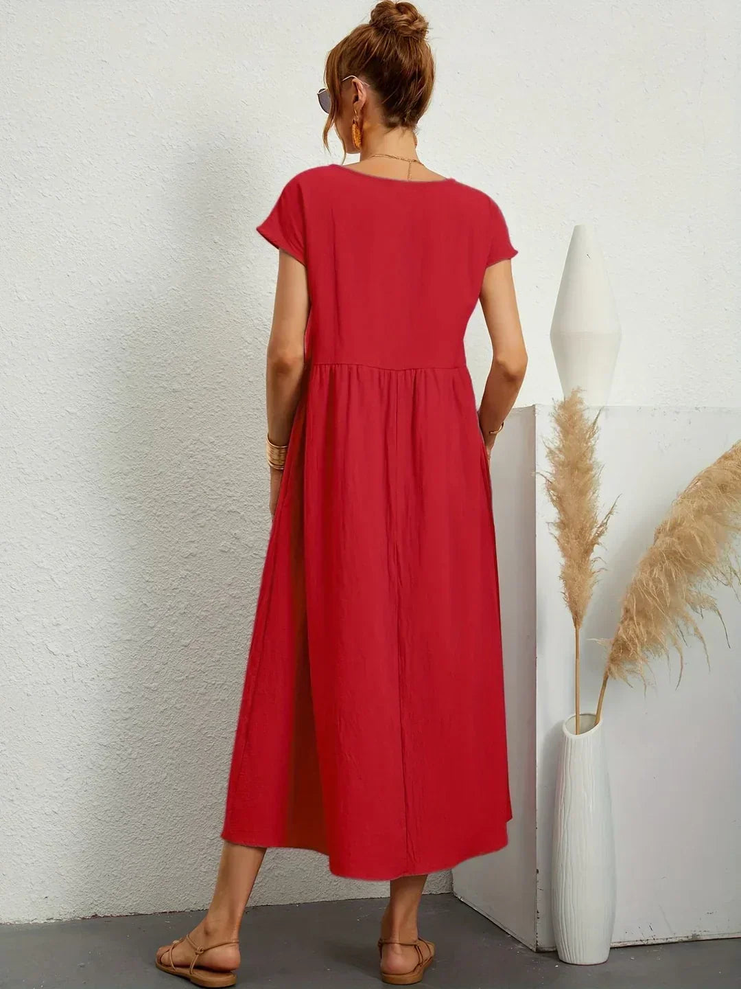 Villajoyosa™ | Vestido midi fluido elegancia atemporal