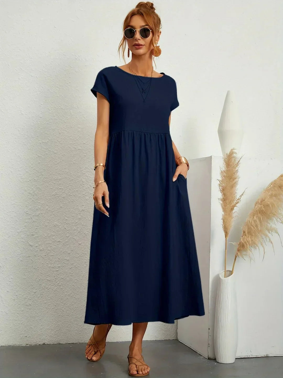 Villajoyosa™ | Vestido midi fluido elegancia atemporal