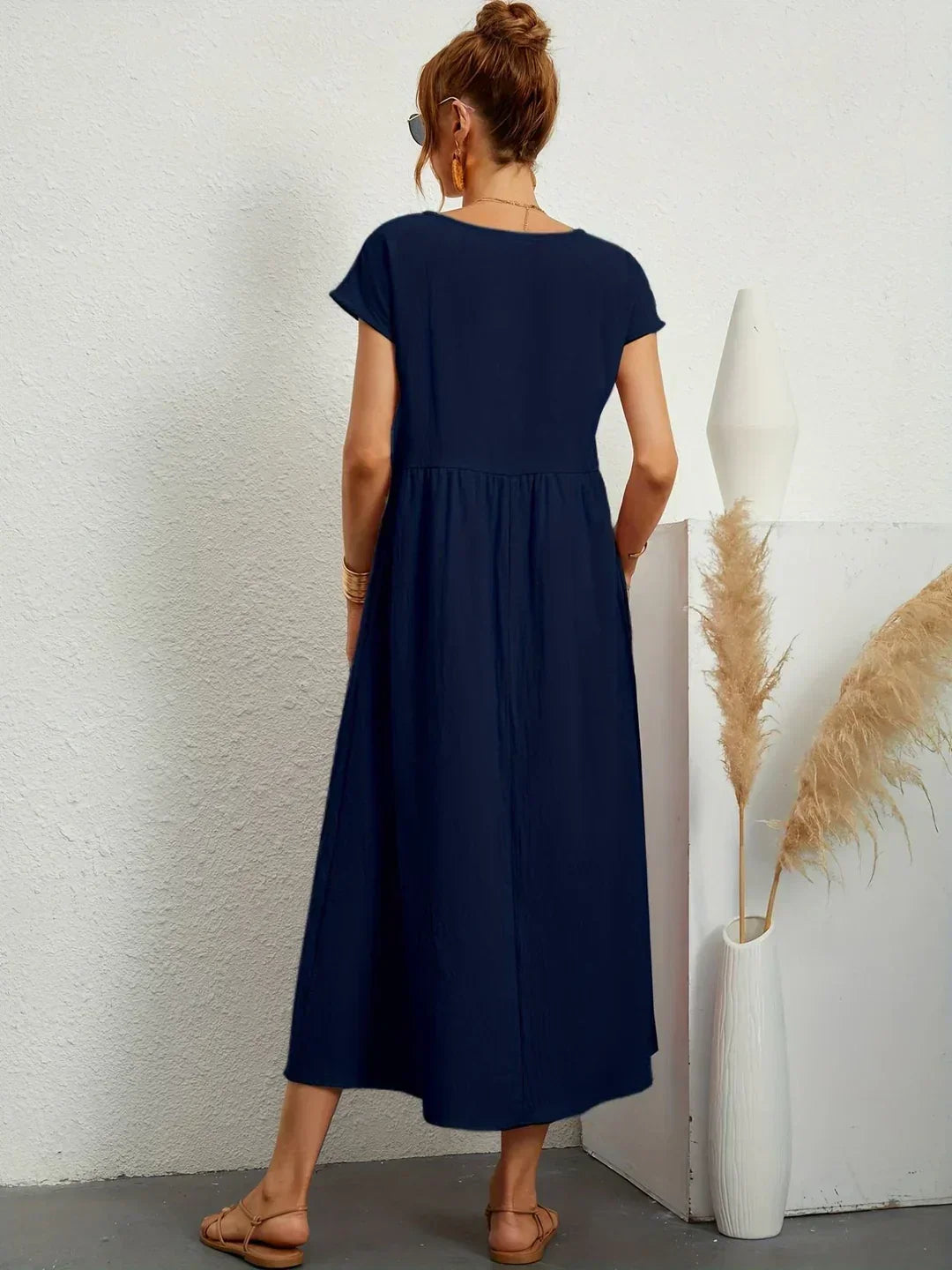 Villajoyosa™ | Vestido midi fluido elegancia atemporal