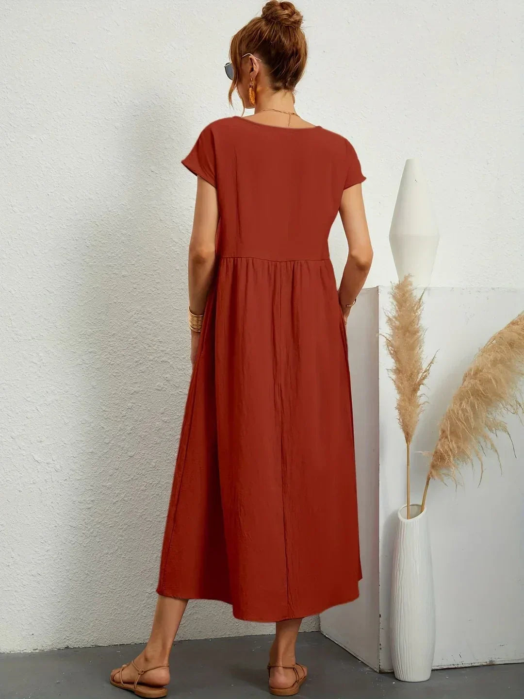 Villajoyosa™ | Vestido midi fluido elegancia atemporal