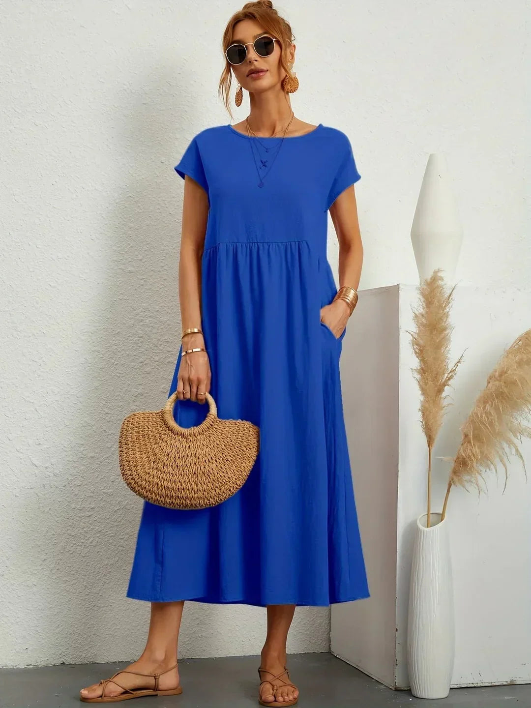 Villajoyosa™ | Vestido midi fluido elegancia atemporal