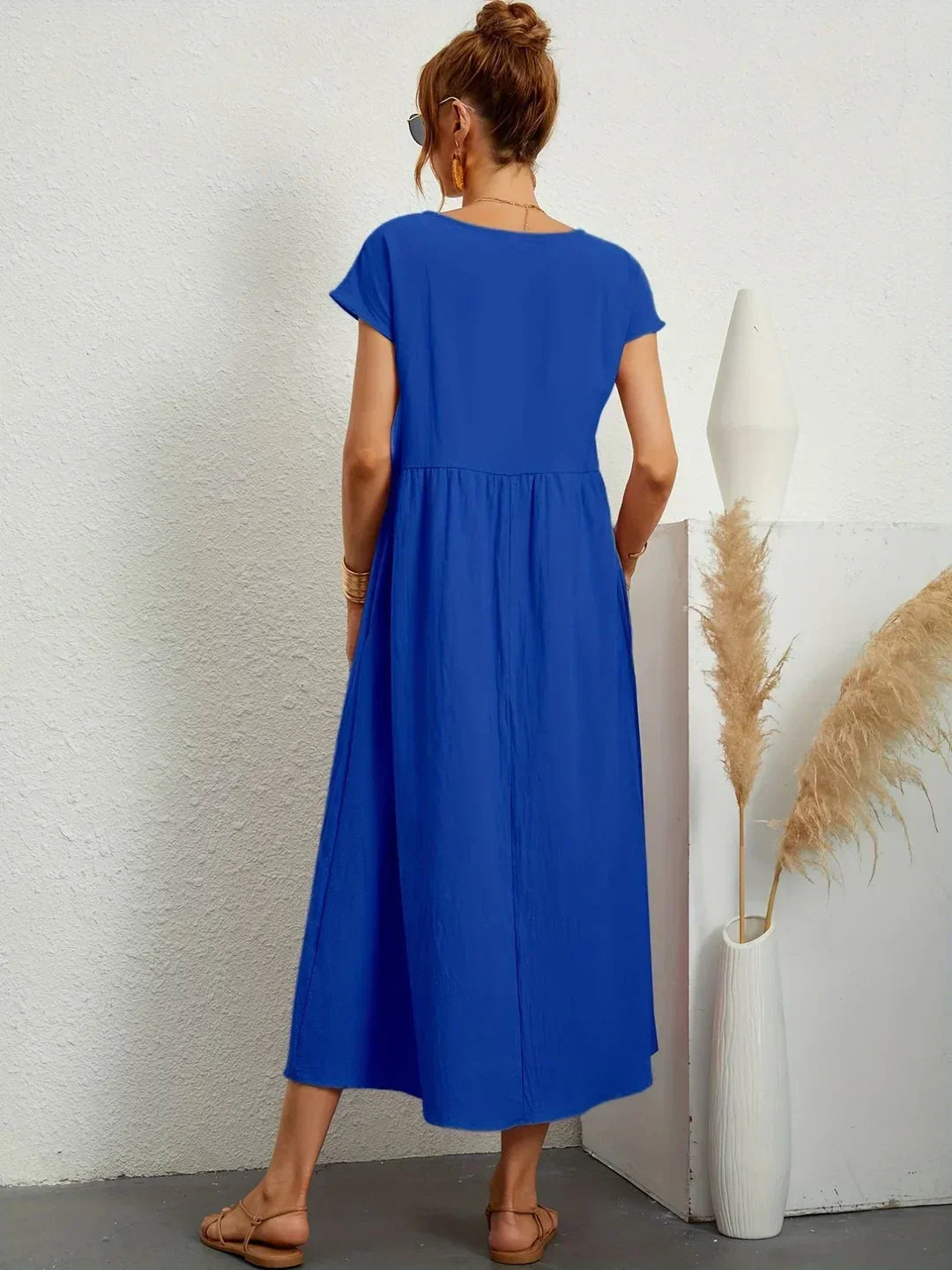 Villajoyosa™ | Vestido midi fluido elegancia atemporal