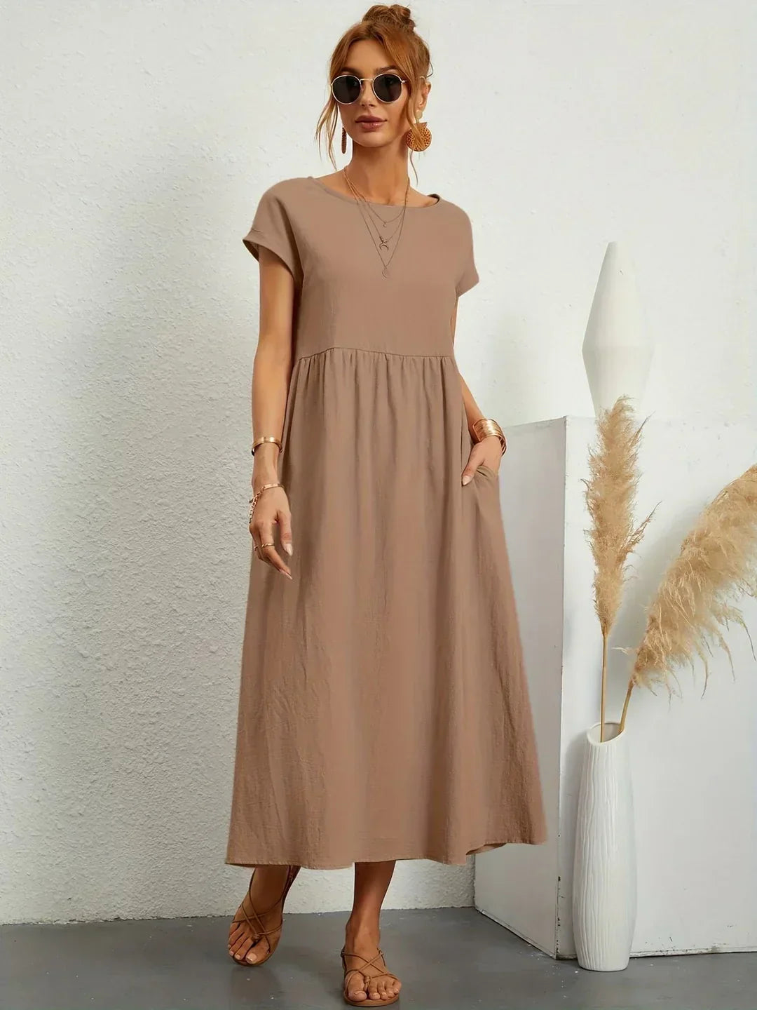 Villajoyosa™ | Vestido midi fluido elegancia atemporal