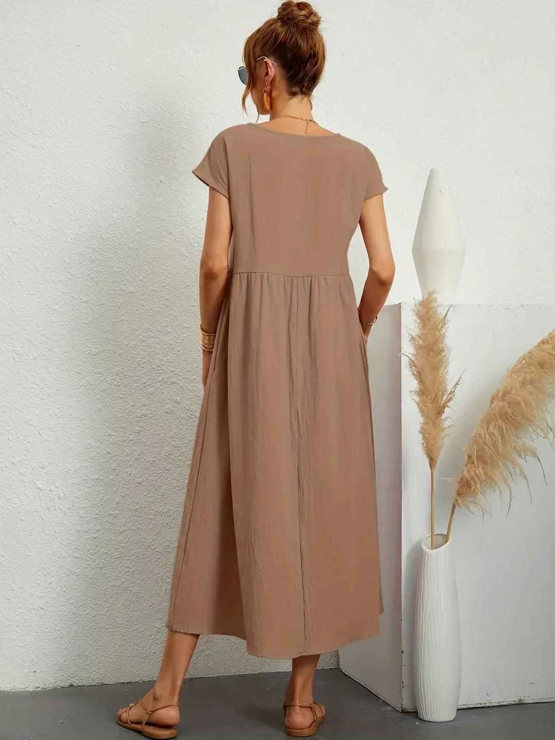 Villajoyosa™ | Vestido midi fluido elegancia atemporal