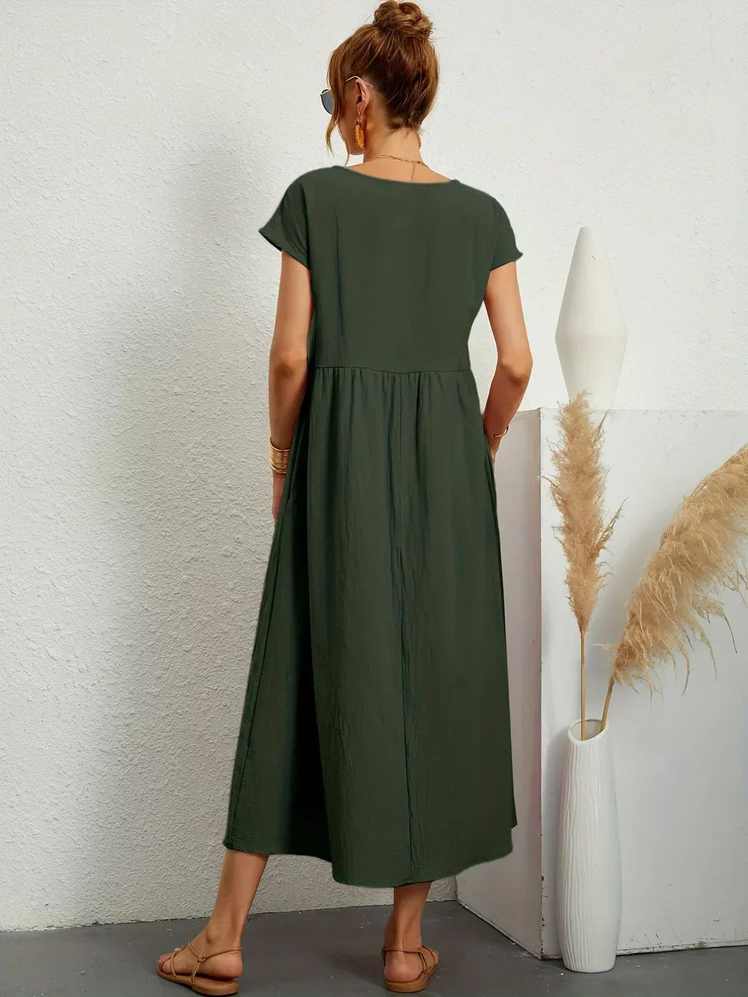 Villajoyosa™ | Vestido midi fluido elegancia atemporal