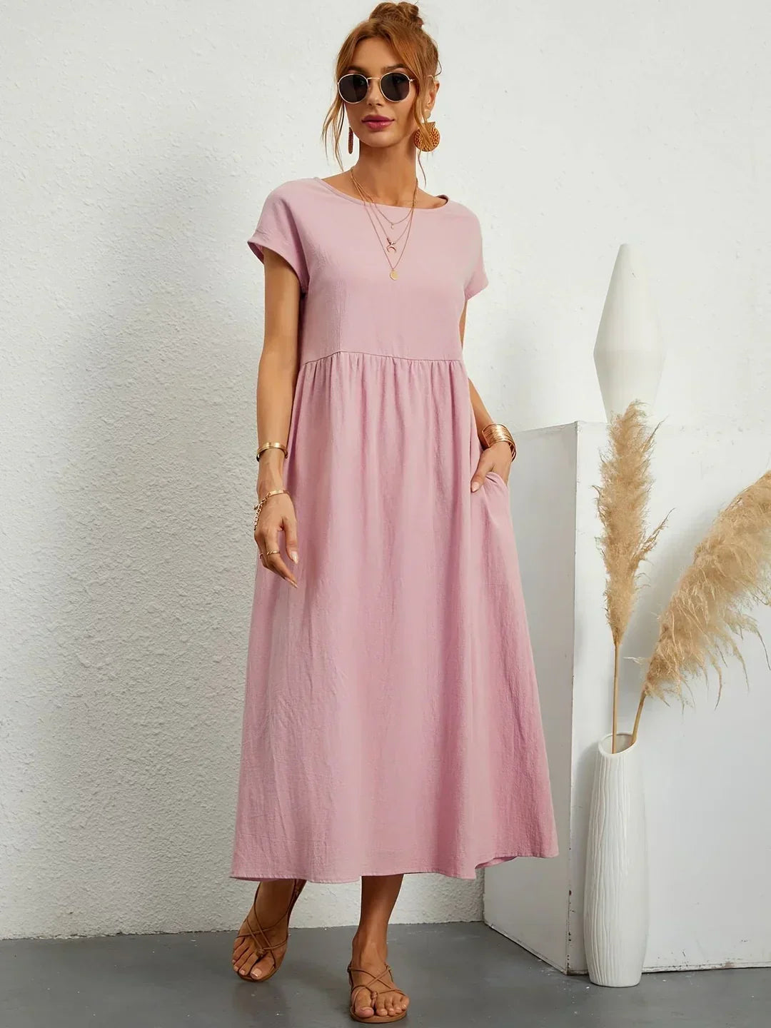 Villajoyosa™ | Vestido midi fluido elegancia atemporal