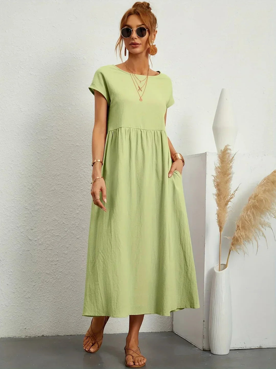 Villajoyosa™ | Vestido midi fluido elegancia atemporal