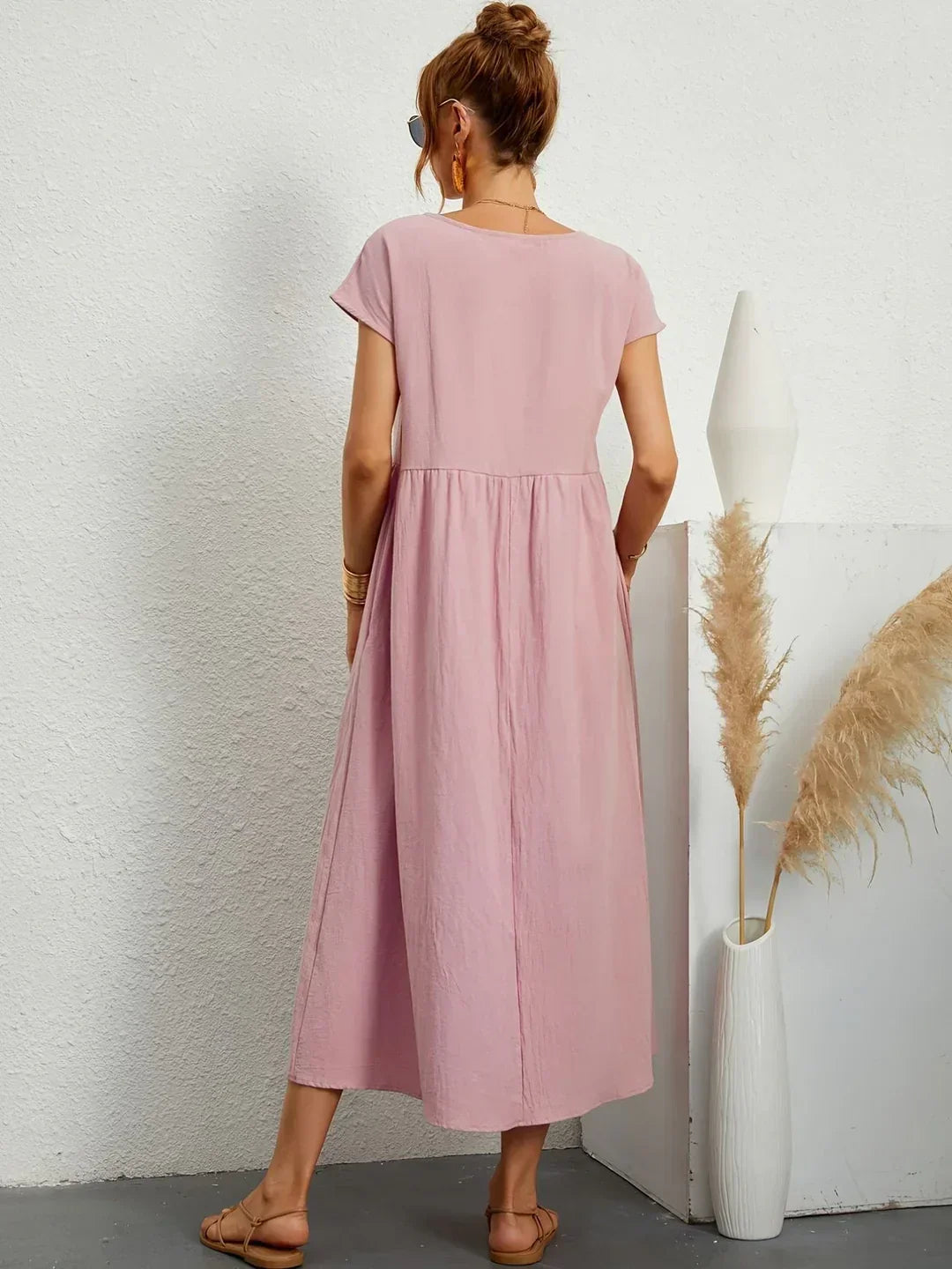 Villajoyosa™ | Vestido midi fluido elegancia atemporal