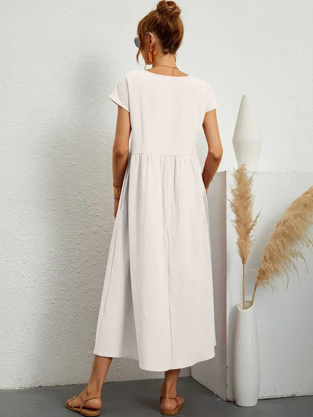 Villajoyosa™ | Vestido midi fluido elegancia atemporal