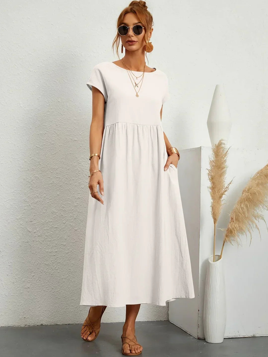 Villajoyosa™ | Vestido midi fluido elegancia atemporal