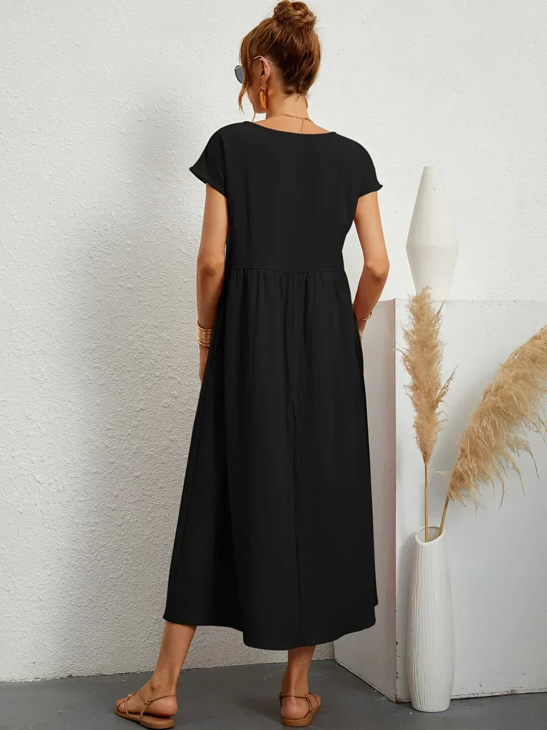 Villajoyosa™ | Vestido midi fluido elegancia atemporal