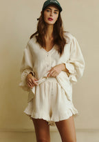 CONJUNTO DE MUSELINA CON VOLANTES LUXE