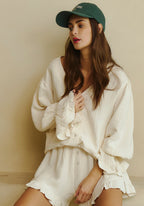 CONJUNTO DE MUSELINA CON VOLANTES LUXE