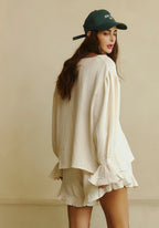 CONJUNTO DE MUSELINA CON VOLANTES LUXE