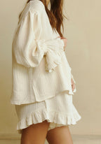 CONJUNTO DE MUSELINA CON VOLANTES LUXE