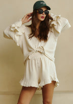 CONJUNTO DE MUSELINA CON VOLANTES LUXE