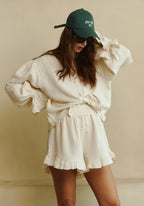 CONJUNTO DE MUSELINA CON VOLANTES LUXE