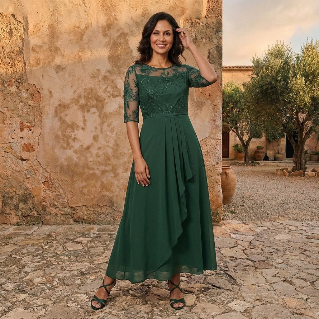 LOLA CASTELL | VESTIDO DE GASA ELEGANTE