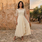 LOLA CASTELL | VESTIDO DE GASA ELEGANTE