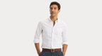 2 Button Collar Shirt, Slim Fit