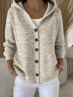 Isadora - Chaleco con Capucha Estampado Patchwork