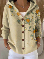 Isadora - Chaleco con Capucha Estampado Patchwork