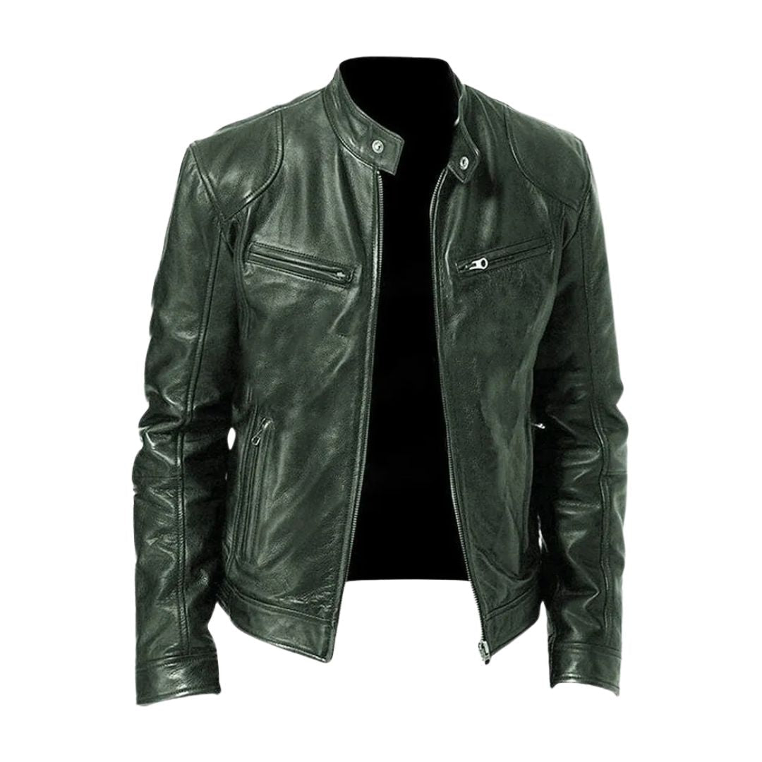 Pieter - Chaqueta de cuero casual