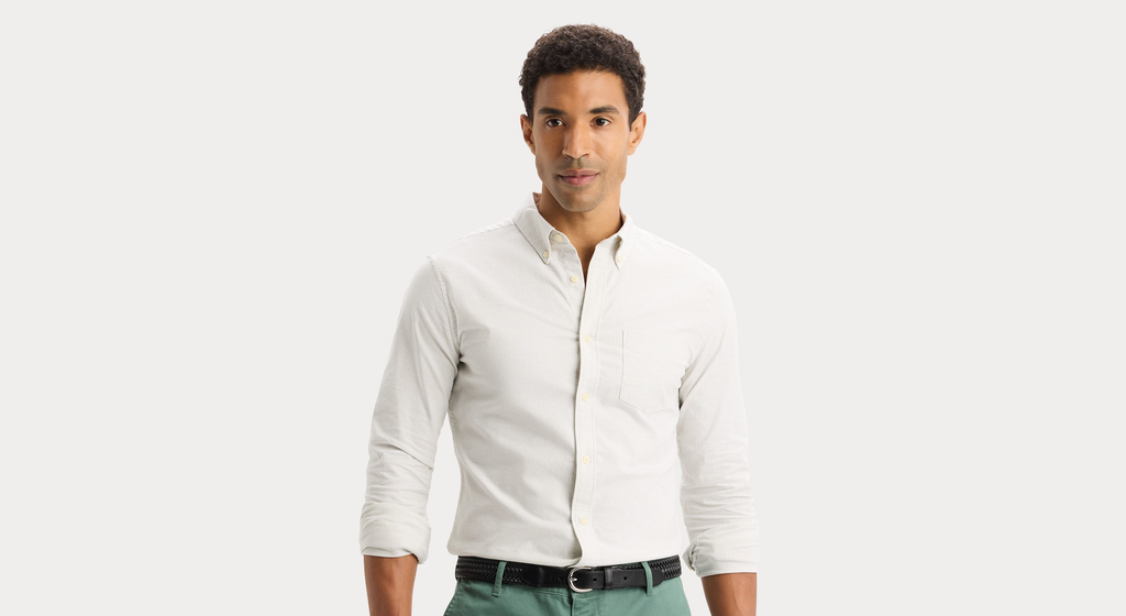 2 Button Collar Shirt, Slim Fit