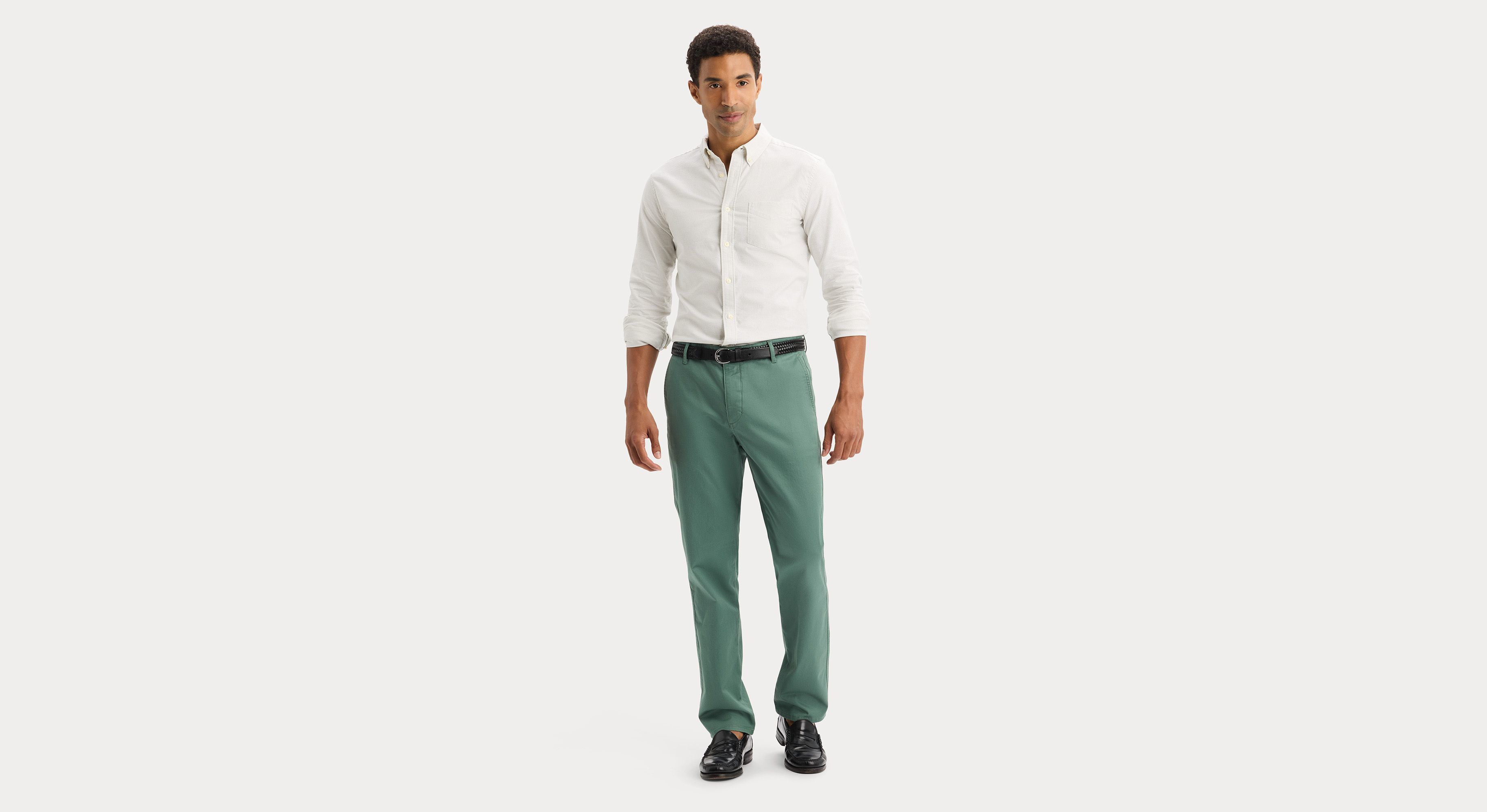 2 Button Collar Shirt, Slim Fit
