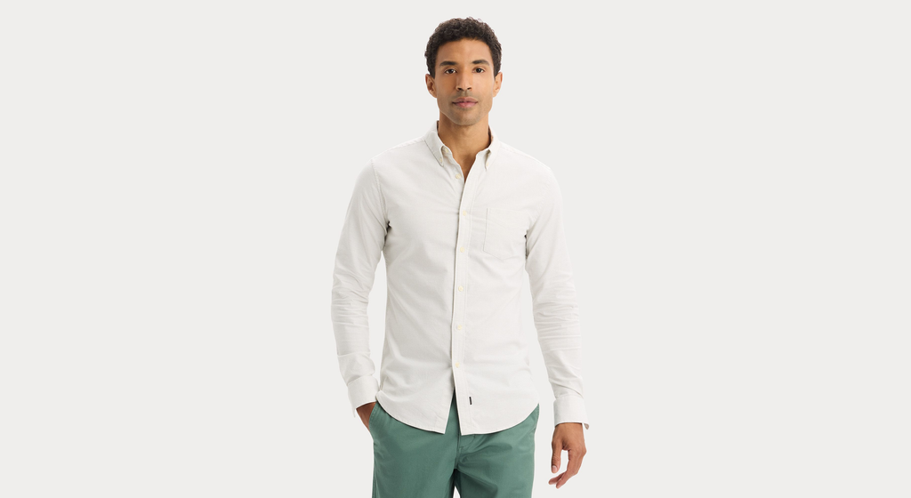 2 Button Collar Shirt, Slim Fit