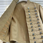 Nadia Chaqueta Vaquera Ajustada con Cuello Bao