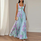 Oriah | Vestido Maxi Línea A Floral
