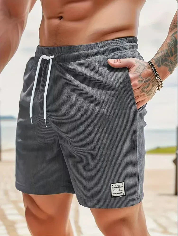 Juan y Marcel™ | Pantalón Corto Elegante con Rayas Sutiles
