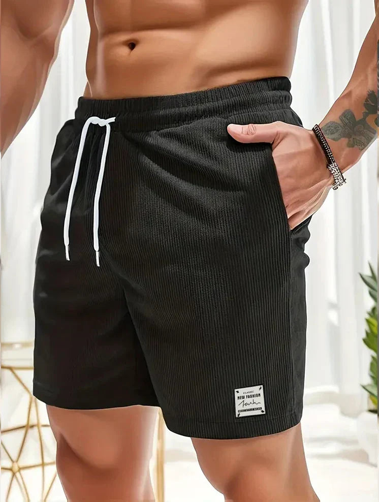 Juan y Marcel™ | Pantalón Corto Elegante con Rayas Sutiles