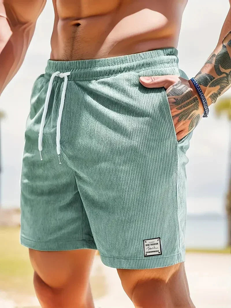 Juan y Marcel™ | Pantalón Corto Elegante con Rayas Sutiles