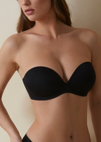 Sujetador sin tirantes con aros y copas push-up - mod. Tania