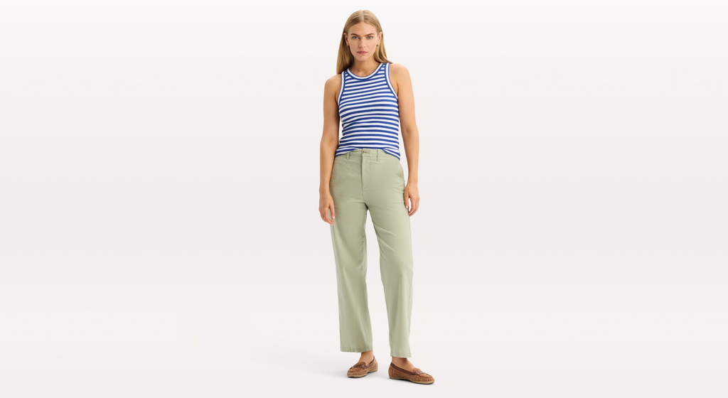 Pantalón Chino Blake, Corte Recto Alto Ajustado