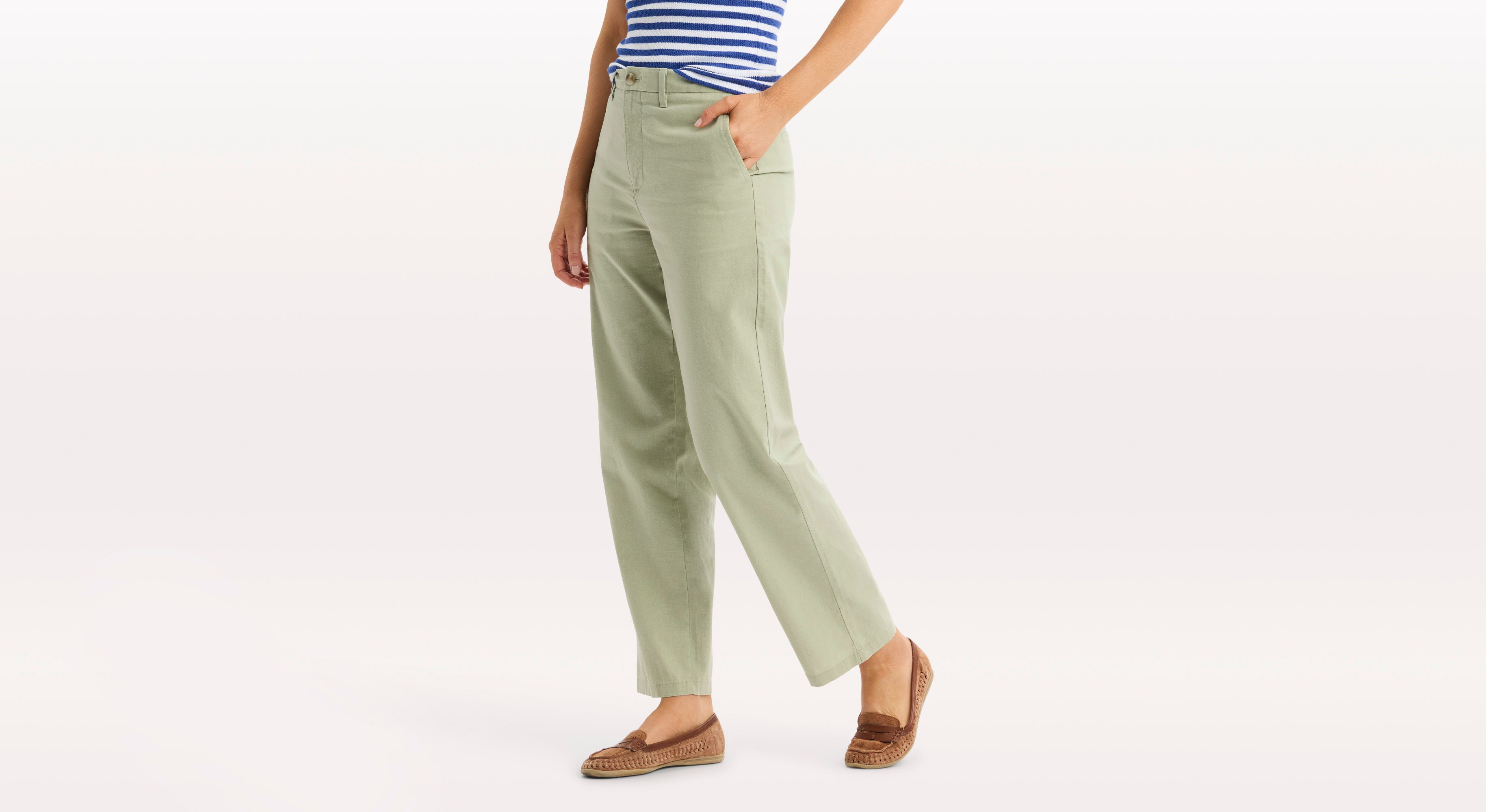 Pantalón Chino Blake, Corte Recto Alto Ajustado