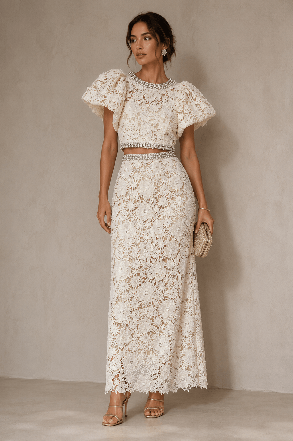Conjunto Couture de Encaje Floral - EDICIÓN LIMITADA-