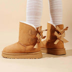 Botas KS by SOFIA con Ecopiel y Lazos en la Parte Trasera Camel Tallas 25-36