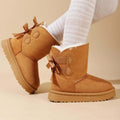 Botas KS by SOFIA con Ecopiel y Lazos en la Parte Trasera Camel Tallas 25-36