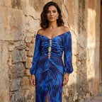 Gregoria™ | Vestido Largo Floral con Escote Profundo