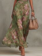 Lidia | Vestido Maxi Halter Floral Elegante